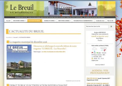 Site du Breuil en Bourgogne : Rubrique Actualités