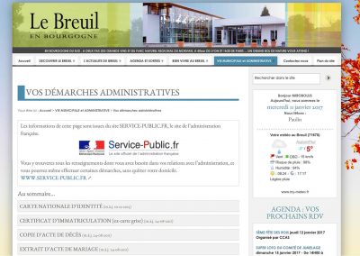 Site du Breuil en Bourgogne : Rubrique Vie municipale