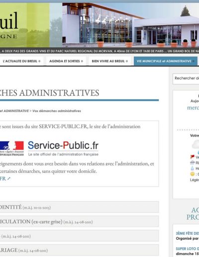 Site du Breuil en Bourgogne : Rubrique Vie municipale