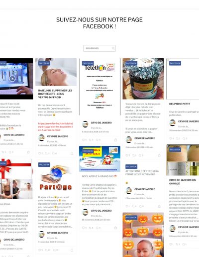 Cryo de Janeiro : Importation du Flux Facebook