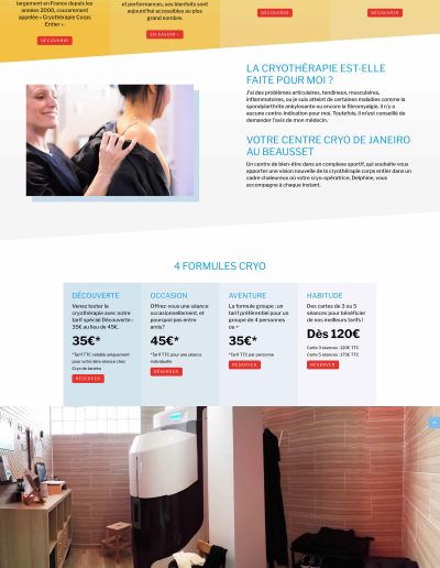 Cryo de Janeiro : page d'accueil