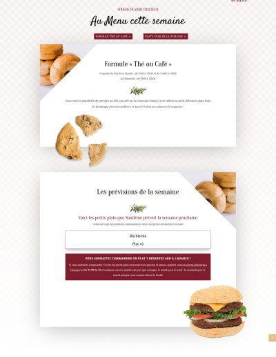 Mes menus de la semaine chez Sphère Plaisir Traiteur