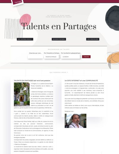 Talents En Partages: Accueil Partie 1