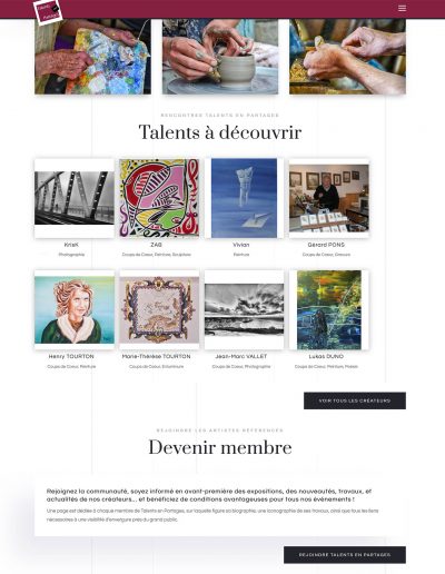 Talents En Partages: Accueil Partie 2