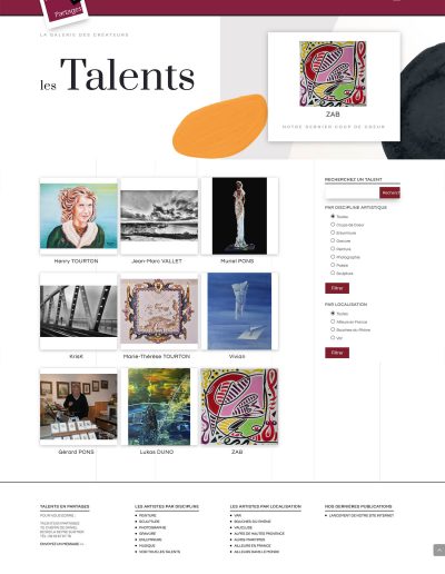 Talents En Partages: Galerie des créateurs