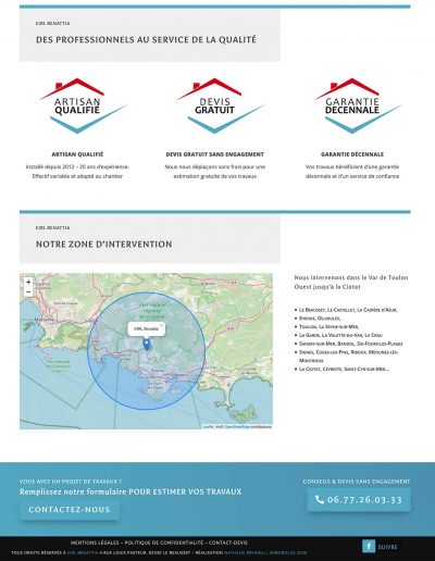 Entreprise Benattia : Page Accueil 2/2