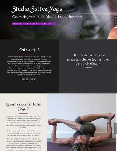 Sattva Yoga : page d'accueil part1