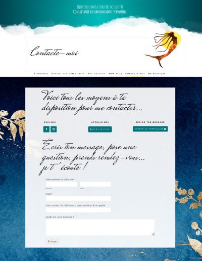 Rayonne ta vie : page Contact