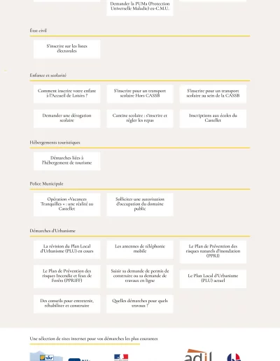 Démarches en mairie - Site officiel du Castellet