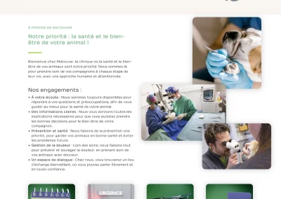 Clinique vétérinaire MATOUVAR : page d'accueil 1/2