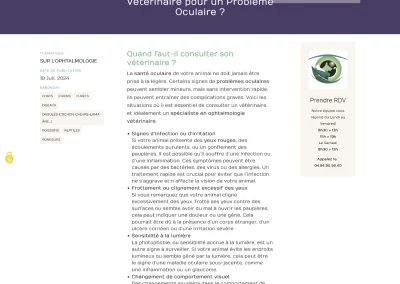 Clinique vétérinaire MATOUVAR : modèle d'article