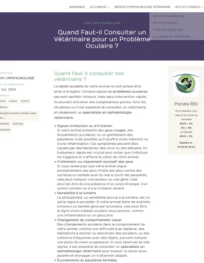 Clinique vétérinaire MATOUVAR : modèle d'article