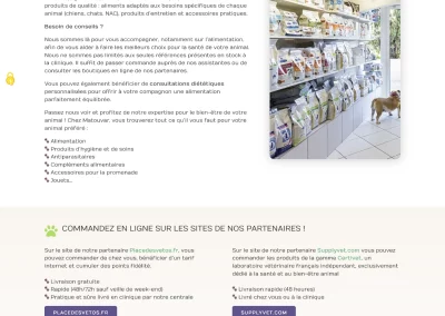 Clinique vétérinaire MATOUVAR : page Boutique
