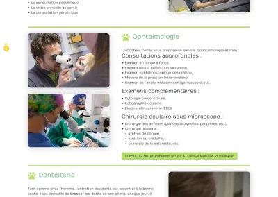 Clinique vétérinaire MATOUVAR : page Services 1/2